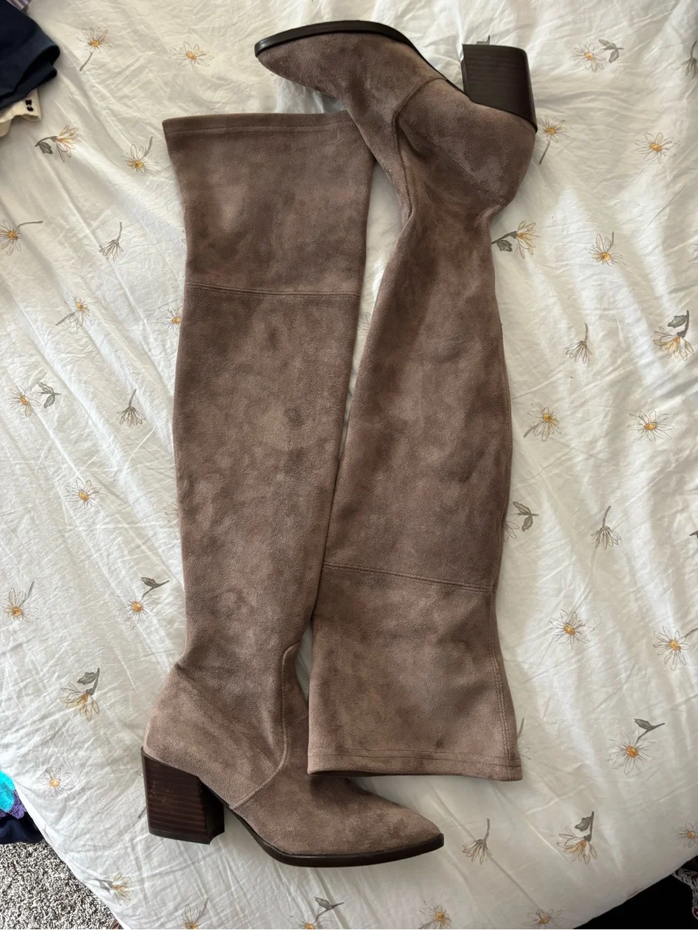 Thursday Boot Company Over-the-Knee Suede Boots in Taupe